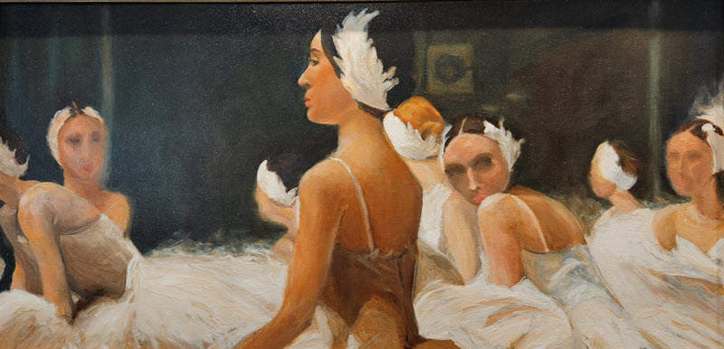 Swan Lake Ballerinas, an oil painting by Melissa Powers